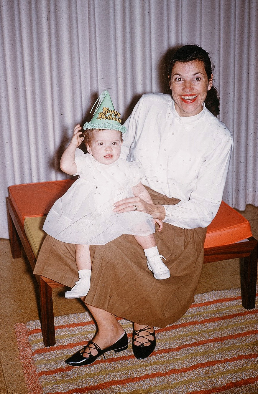 Tara on her 1st birthday with  her mother Marion Maginnis